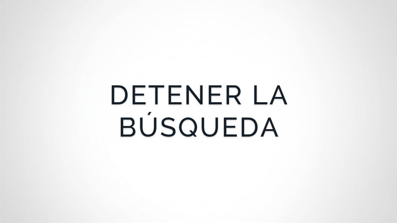 Meditación para Detener la Búsqueda